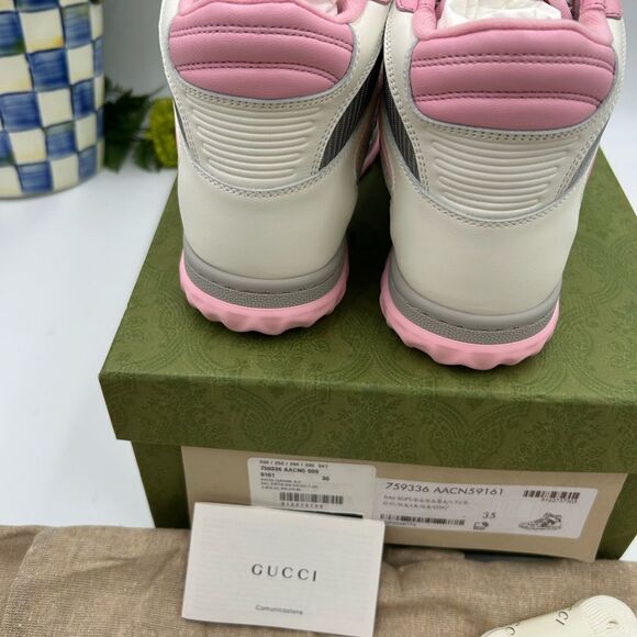 Women’s Gucci interlocking G high top sneakers size 35 made in Italy - Picture 7 of 10